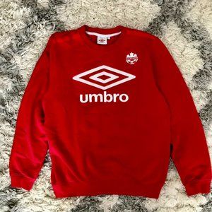 Umbro women's Pull Over Sweater Canada 90's Football size Medium Crewneck